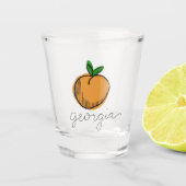 Georgia Peach souvenir shot glas (Voorkant)