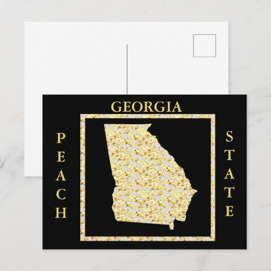 GEORGIA PEACH STAAT BRIEFKAART (Voorkant / Achterkant)
