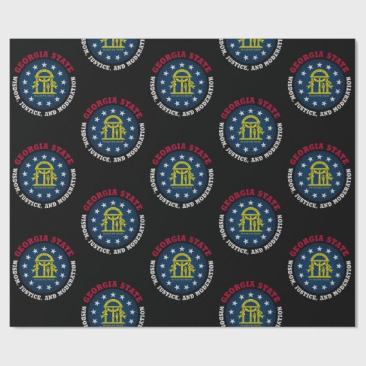 GEORGIA PEACH STATE FLAG CADEAUPAPIER (Vlak)