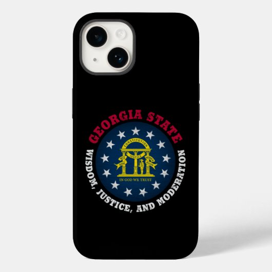 GEORGIA PEACH STATE FLAG Case-Mate iPhone CASE (Achterkant)