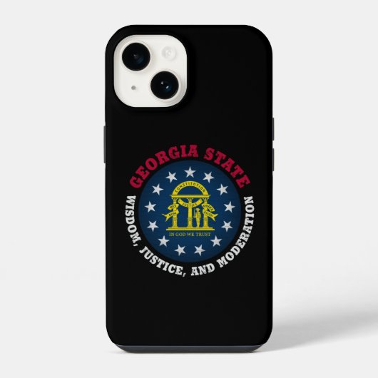 GEORGIA PEACH STATE FLAG iPhone HOESJE (Achterkant)