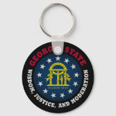 GEORGIA PEACH STATE FLAG SLEUTELHANGER (Voorkant)