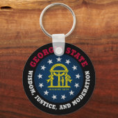 GEORGIA PEACH STATE FLAG SLEUTELHANGER (Voorkant)
