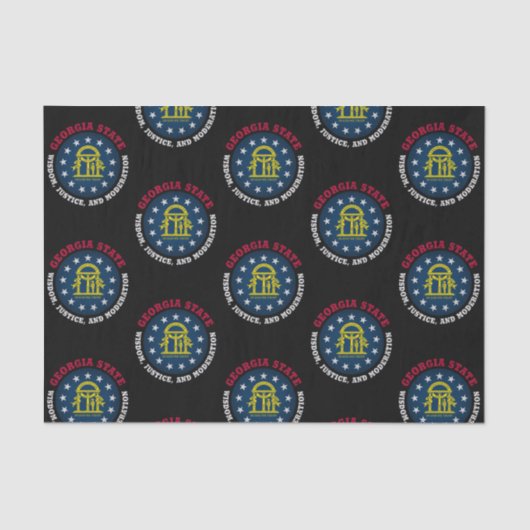 GEORGIA PEACH STATE FLAG TISSUEPAPIER (Voorkant)
