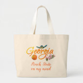 Georgia Peach state in mijn gedachten Grote Tote Bag (Voorkant)