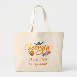 Georgia Peach state in mijn gedachten Grote Tote Bag