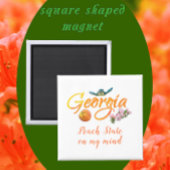 Georgia Peach State on my Mind Zee Turtle Azaleas Magneet