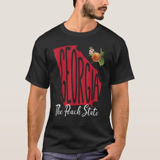 Georgia Peach State Southern Pride Home Grown Livi T-shirt (Voorkant)