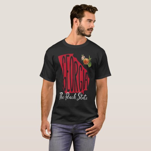 Georgia Peach State Southern Pride Home Grown Livi T-shirt (Voorkant volledig)