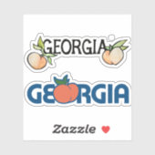 Georgia Peach Sticker (Vel)