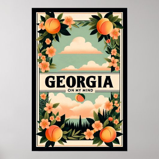  Georgia Peach Travel Poster (Voorkant)