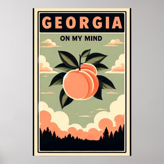 Georgia Peach Travel Poster (Voorkant)