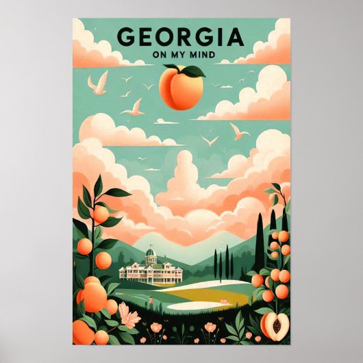  Georgia Peach Travel Poster (Voorkant)