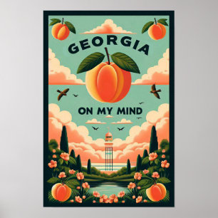 Georgia Peach Travel Poster