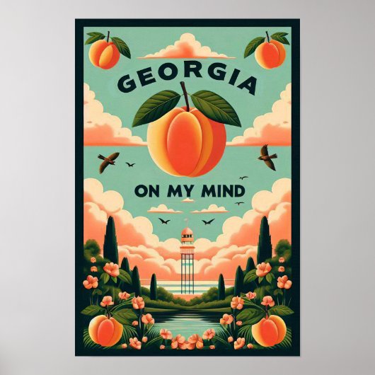 Georgia Peach Travel Poster (Voorkant)