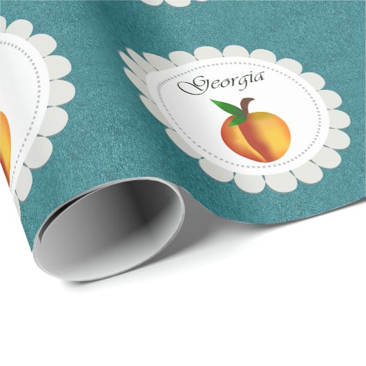 Georgia Peaches Cadeaupapier (Rol Hoek)