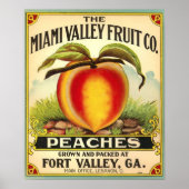 Georgia Peaches Crate Label Poster (Voorkant)