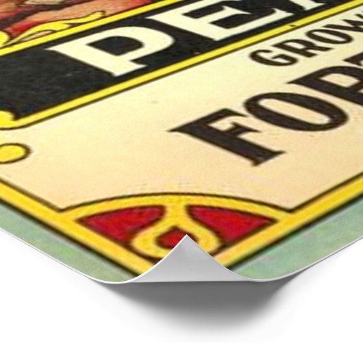 Georgia Peaches Crate Label Poster (Hoek)