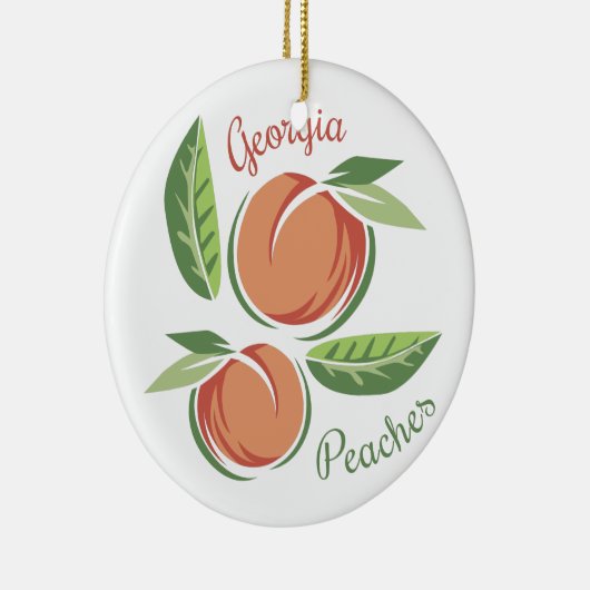 Georgia Peaches Keramisch Ornament (Rechts)