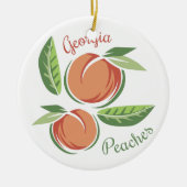 Georgia Peaches Keramisch Ornament (Voorkant)