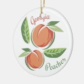 Georgia Peaches Keramisch Ornament (Links)