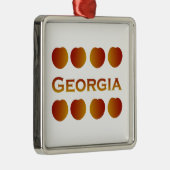 Georgia Peaches Logo Metalen Ornament (Rechts)