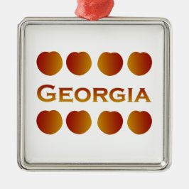 Georgia Peaches Logo Metalen Ornament
