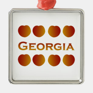 Georgia Peaches Logo Metalen Ornament