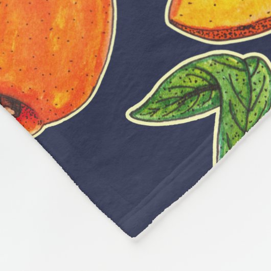 Georgia Peaches & Peach Blossom Fleece Deken (Hoek)