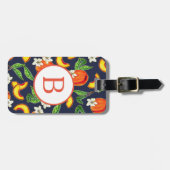 Georgia Peaches & Peach Blossom | Monogram Bagagelabel (Voorkant horizontaal)
