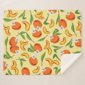 Georgia Peaches & Peach Blossom Sherpa Deken (Voorkant (horizontaal))