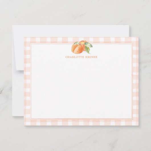 Georgia Peaches Personal Stationery Notitiekaartje (Voorkant)