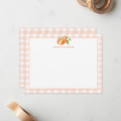Georgia Peaches Personal Stationery Notitiekaartje (Voorkant / Achterkant in situ)
