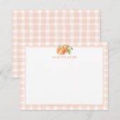 Georgia Peaches Personal Stationery Notitiekaartje (Voorkant / Achterkant)