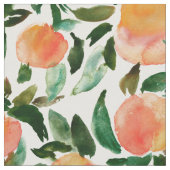 GEORGIA PEACHES Waterverf Peach Print Stof (Close Up)