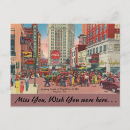 Georgia, Peachtree en Ellis Streets, Atlanta Briefkaart