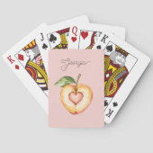 Georgia Perzik Hart Fruit Pokerkaarten (Achterkant)