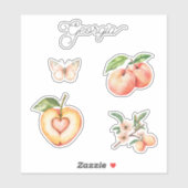 Georgia Perzik Hart Fruit Sticker (Vel)
