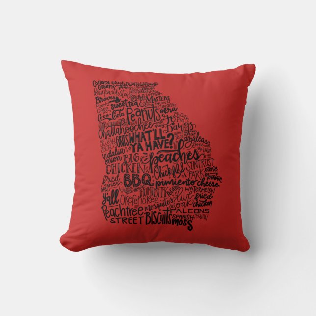 Georgia Pillow - Handgeschreven design Kussen (Voorkant)