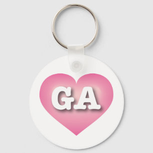 Georgia Pink Fade Heart - Ik hou van GA Sleutelhanger