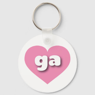 Georgia Pink Heart - Ik hou van ga Sleutelhanger