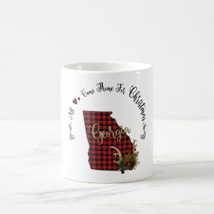 Georgia Plaid komt allemaal naar huis voor Kerstmi Koffiemok