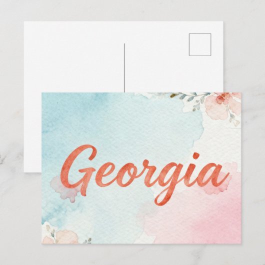 Georgia Postcard Briefkaart (Voorkant / Achterkant)