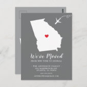 GeORGIA-postkaart van de staat die de aankondiging Briefkaart (Voorkant / Achterkant)