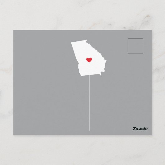 GeORGIA-postkaart van de staat die de aankondiging Briefkaart (Achterkant)