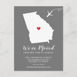 GeORGIA-postkaart van de staat die de aankondiging Briefkaart