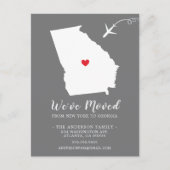 GeORGIA-postkaart van de staat die de aankondiging Briefkaart (Voorkant)