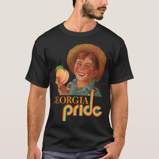 GEORGIA PRIDE PEACH FARMER (Classic Retro) T-shirt (Voorkant)