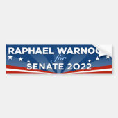 Georgia Raphael Warnock voor Senaat 2022 Bumpersticker (Voorkant)