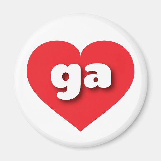 Georgia red hart - Ik hou van ga Magneet (Voorkant)